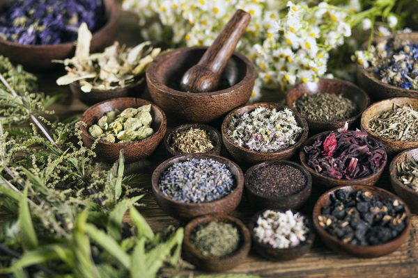 The ancient Chinese medicine herbs and infusions